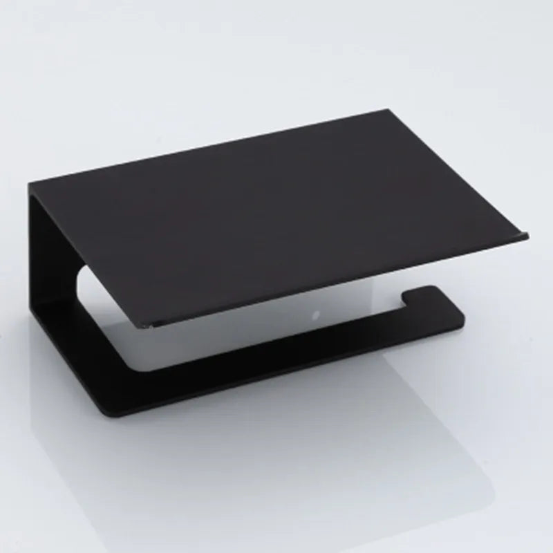 Rust-Resistant Aluminium Wall-Mount Toilet Paper Holder (Integrated Shelf)