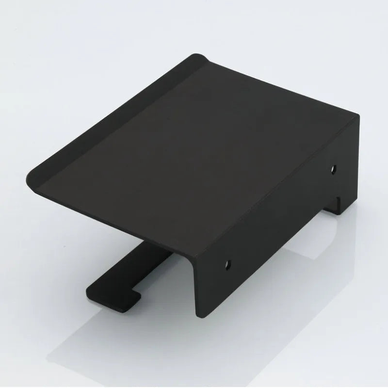 Rust-Resistant Aluminium Wall-Mount Toilet Paper Holder (Integrated Shelf)