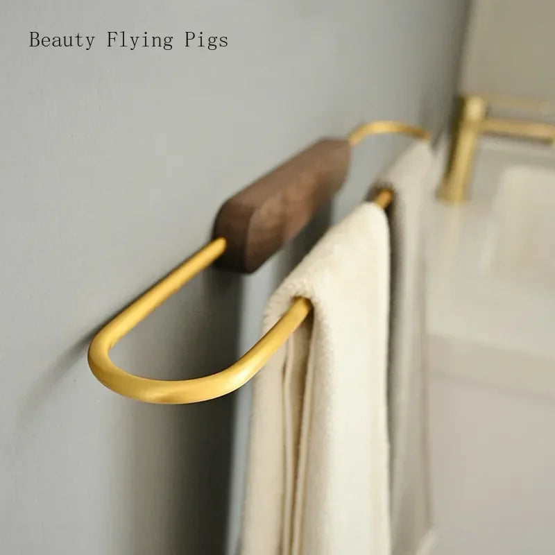 Rust-Resistant Aluminum & Solid Wood Towel Stand (Under 20 In)