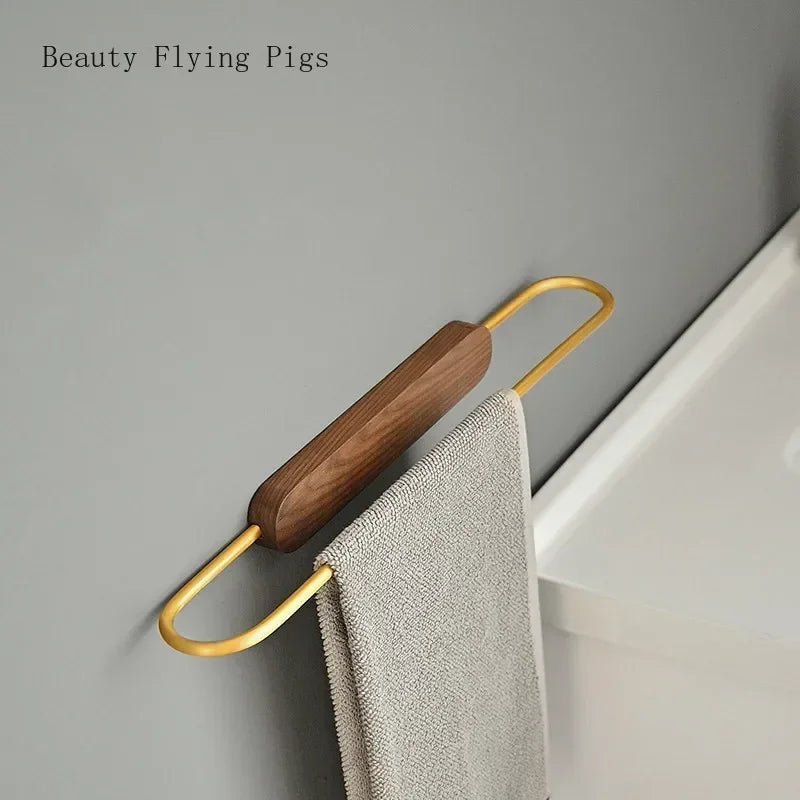 Rust-Resistant Aluminum & Solid Wood Towel Stand (Under 20 In)