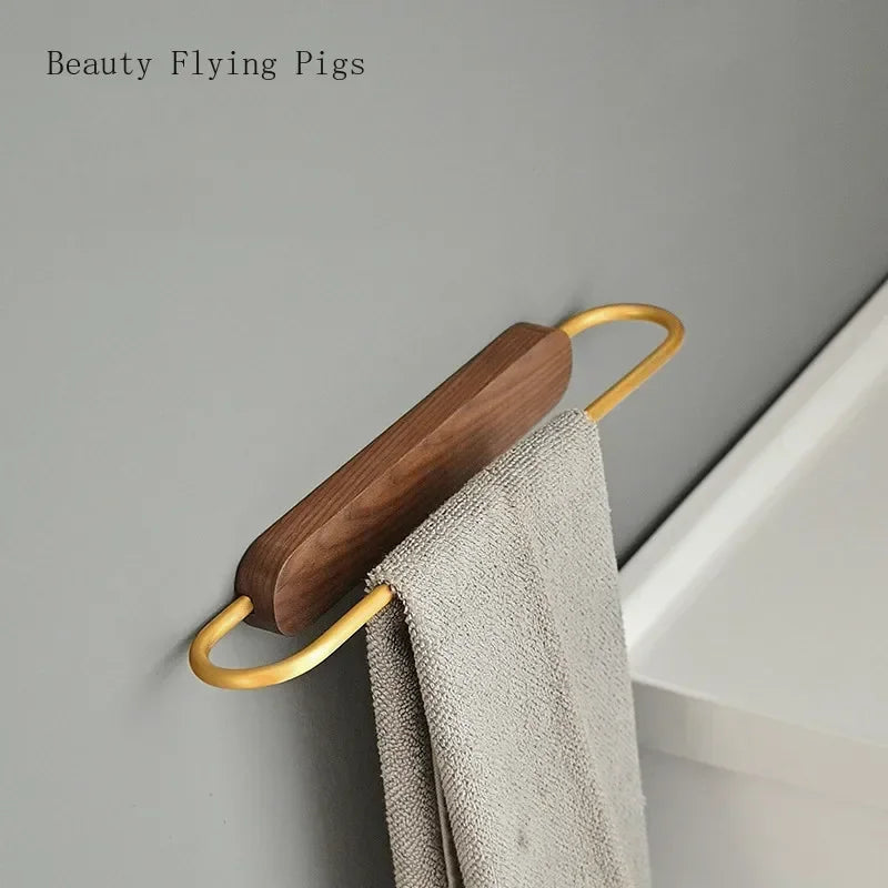 Rust-Resistant Aluminum & Solid Wood Towel Stand (Under 20 In)
