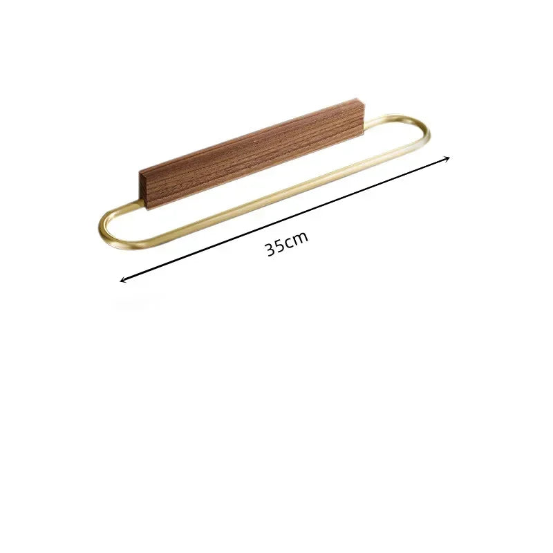 Rust-Resistant Aluminum & Solid Wood Towel Stand (Under 20 In)