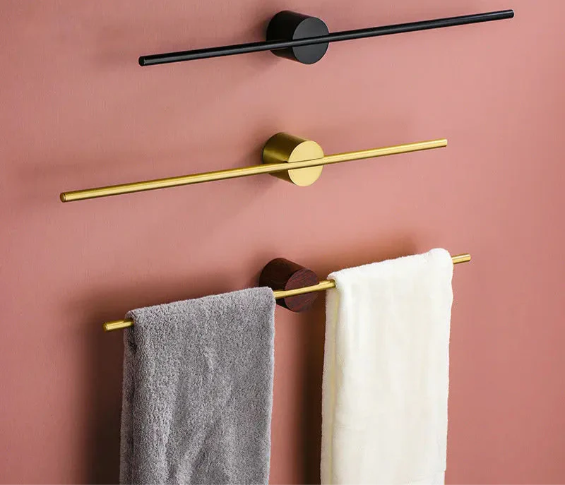 Rust-Resistant Aluminum Swing-Arm Towel Bar With Hook (Wall-Mount)