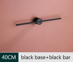 Rust-Resistant Aluminum Swing-Arm Towel Bar With Hook (Wall-Mount)