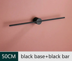 Rust-Resistant Aluminum Swing-Arm Towel Bar With Hook (Wall-Mount)