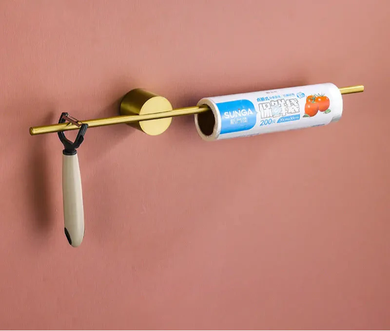 Rust-Resistant Aluminum Swing-Arm Towel Bar With Hook (Wall-Mount)