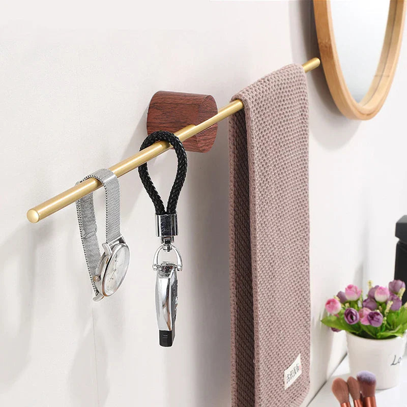 Rust-Resistant Aluminum Swing-Arm Towel Bar With Hook (Wall-Mount)