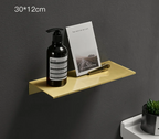 Rust-Resistant Aluminum & Water-Drainage Bathroom Wall Shelf