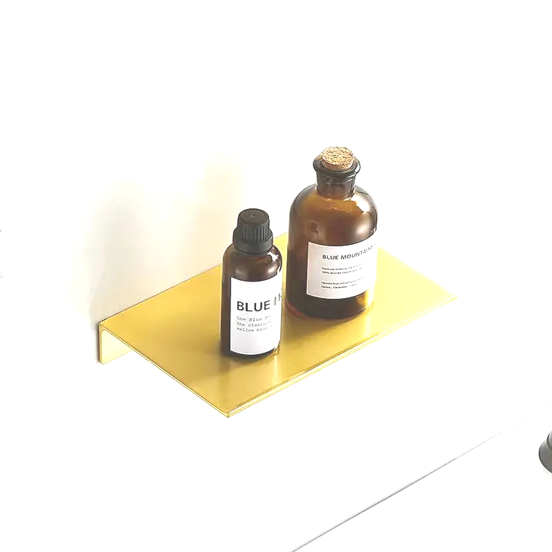 Rust-Resistant Aluminum & Water-Drainage Bathroom Wall Shelf