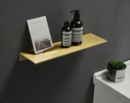 Rust-Resistant Aluminum & Water-Drainage Bathroom Wall Shelf