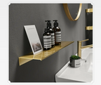 Rust-Resistant Aluminum & Water-Drainage Bathroom Wall Shelf