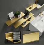 Rust-Resistant Aluminum & Water-Drainage Bathroom Wall Shelf