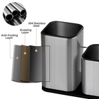 Rust-Resistant Antibacterial Stainless Steel Knife Block (Fits Up To 8-Inch Blades)