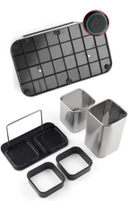 Rust-Resistant Antibacterial Stainless Steel Knife Block (Fits Up To 8-Inch Blades)