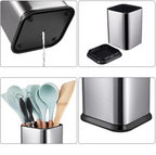 Rust-Resistant Antibacterial Stainless Steel Knife Block (Fits Up To 8-Inch Blades)