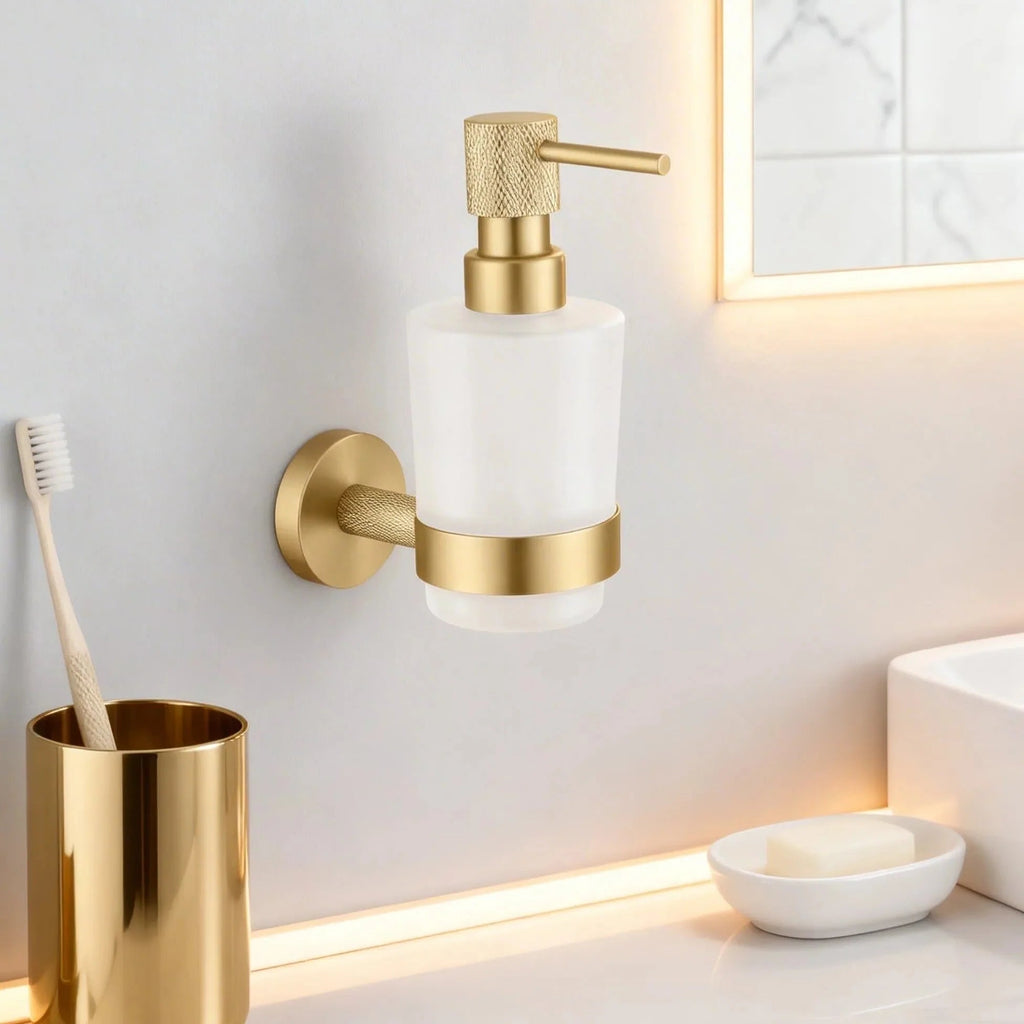Rust-Resistant Brushed Rose Gold Bathroom Hardware Set (Wall-Mount)