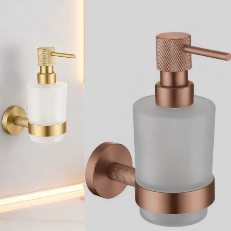 Rust-Resistant Brushed Rose Gold Bathroom Hardware Set (Wall-Mount)