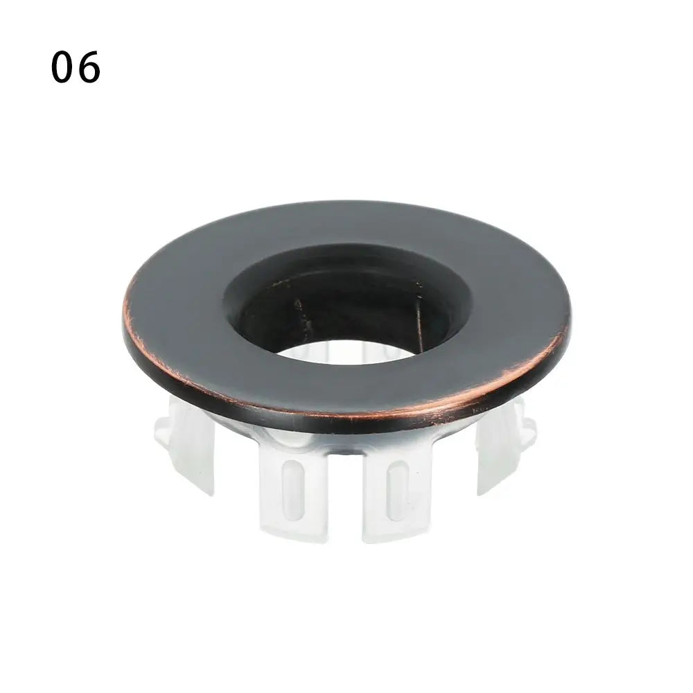 Rust-Resistant Copper Alloy & Tool-Free Sink Overflow Cover (Fits 23-25 mm Holes)