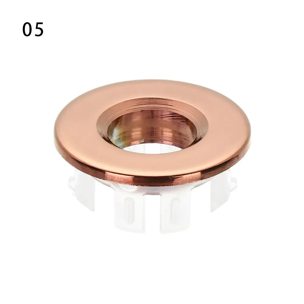 Rust-Resistant Copper Alloy & Tool-Free Sink Overflow Cover (Fits 23-25 mm Holes)
