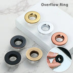 Rust-Resistant Copper Alloy & Tool-Free Sink Overflow Cover (Fits 23-25 mm Holes)