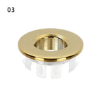 Rust-Resistant Copper Alloy & Tool-Free Sink Overflow Cover (Fits 23-25 mm Holes)