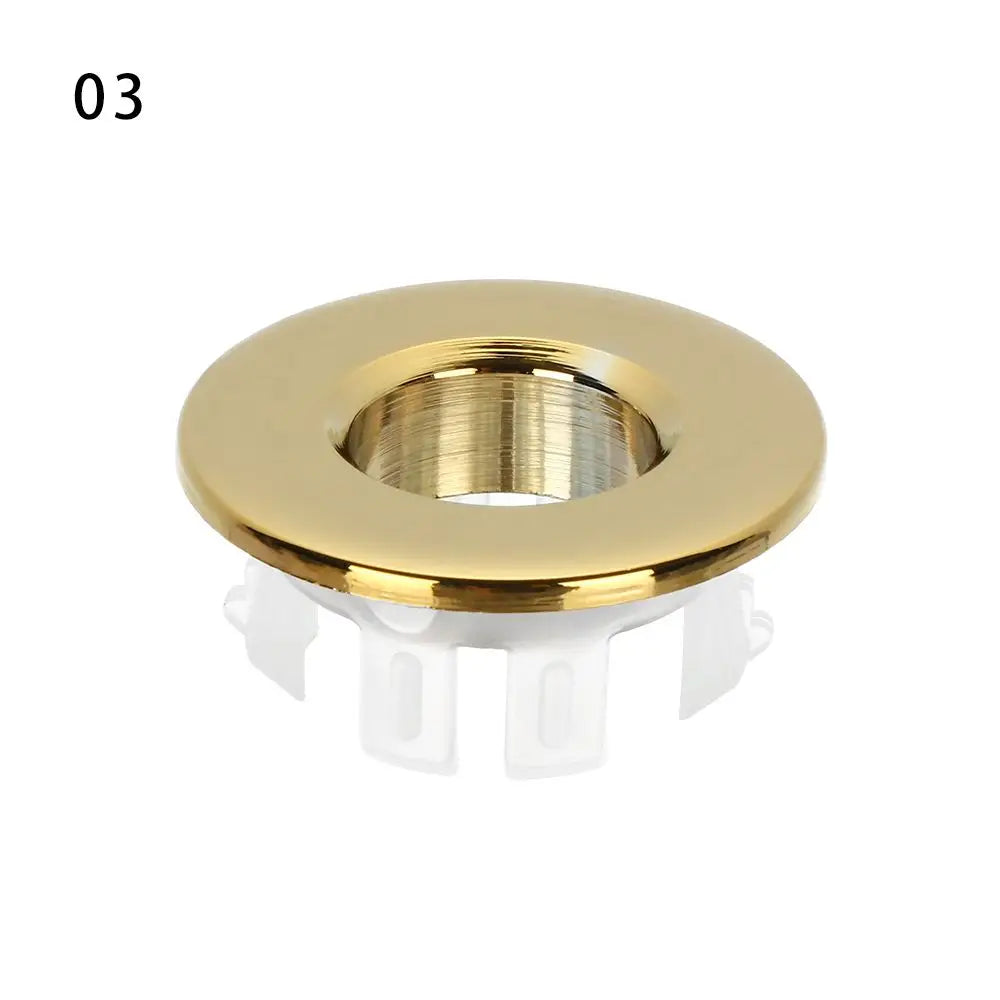 Rust-Resistant Copper Alloy & Tool-Free Sink Overflow Cover (Fits 23-25 mm Holes)