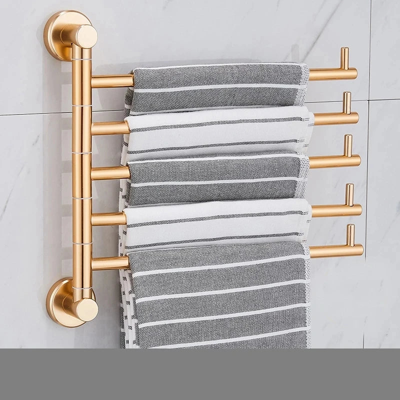 Rust-Resistant Foldable Aluminum Towel Bar (Adjustable 14–16 In)