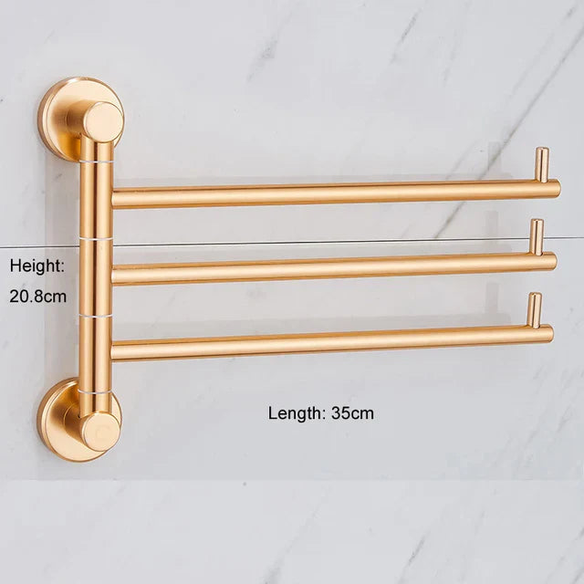 Rust-Resistant Foldable Aluminum Towel Bar (Adjustable 14–16 In)
