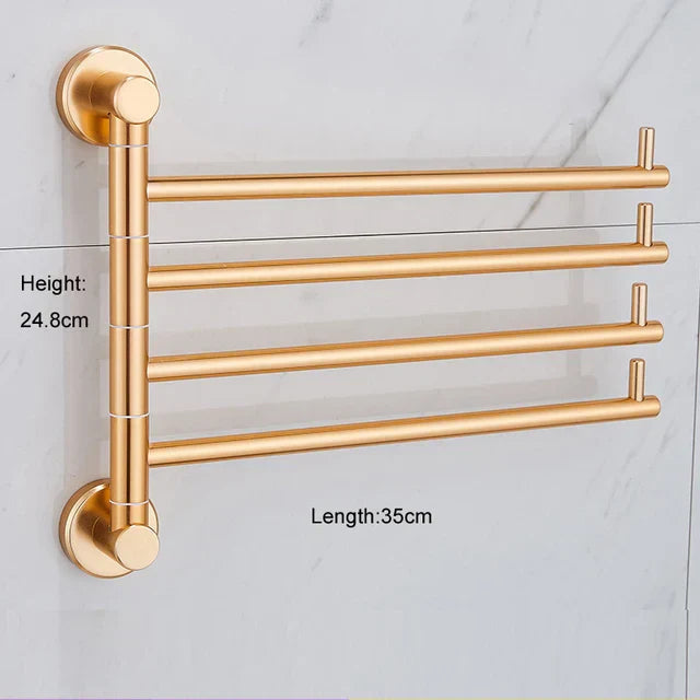 Rust-Resistant Foldable Aluminum Towel Bar (Adjustable 14–16 In)