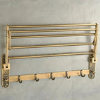 Rust-Resistant Foldable Space-Saving Wall-Mounted Towel Rack (Adjustable 20–24 in)
