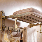 Rust-Resistant Foldable Space-Saving Wall-Mounted Towel Rack (Adjustable 20–24 in)