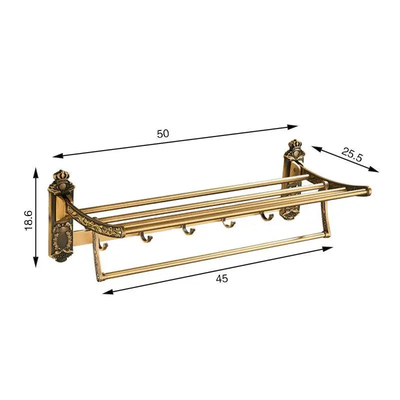 Rust-Resistant Foldable Space-Saving Wall-Mounted Towel Rack (Adjustable 20–24 in)