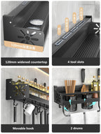 Rust-Resistant Powder-Coated Wall-Mounted Shelf (Self-Adhesive & Screw Mount)
