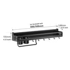 Rust-Resistant Powder-Coated Wall-Mounted Shelf (Self-Adhesive & Screw Mount)