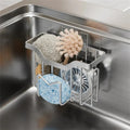 Rust-Resistant Stainless Steel Sink Organizer (Drill-Free Mounting)