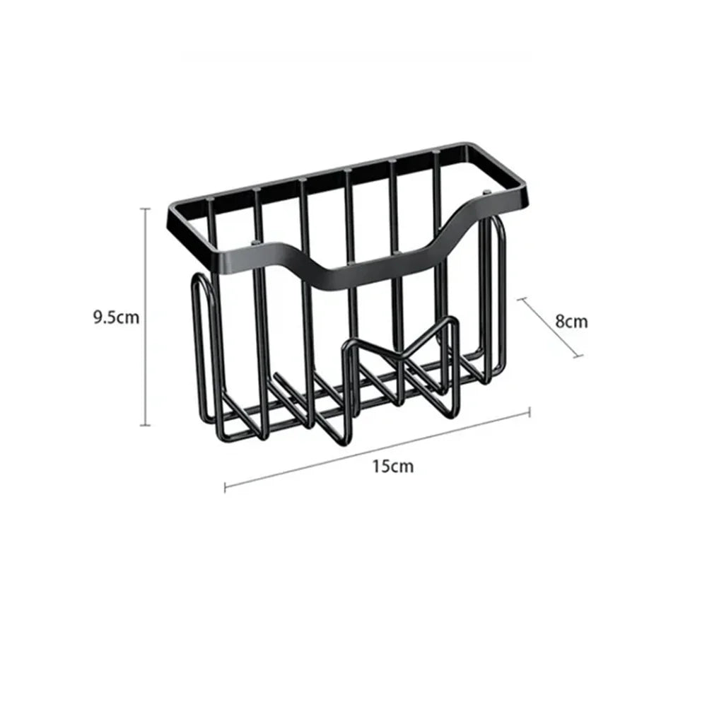 Rust-Resistant Stainless Steel Sink Organizer (Drill-Free Mounting)