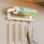 Rust-Resistant Stainless Steel Wall-Mount Utensil & Paper Towel Rack