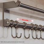 Rust-Resistant Stainless Steel Wall-Mount Utensil & Paper Towel Rack