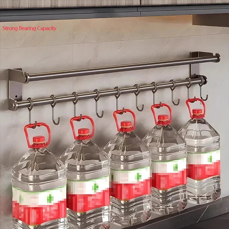 Rust-Resistant Stainless Steel Wall-Mount Utensil & Paper Towel Rack