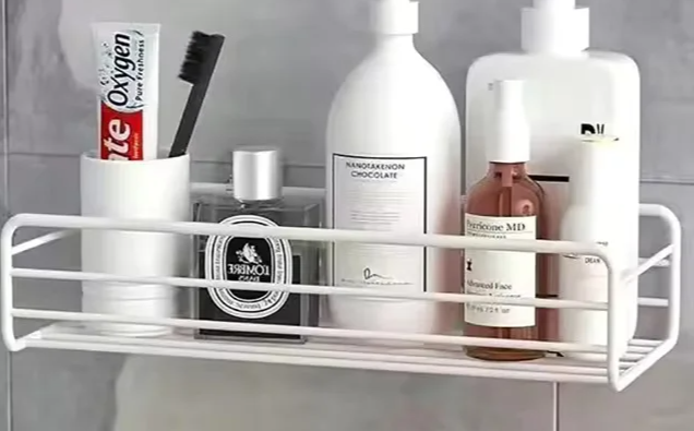 Rust-Resistant Water-Draining Wall-Mounted Corner Shelf