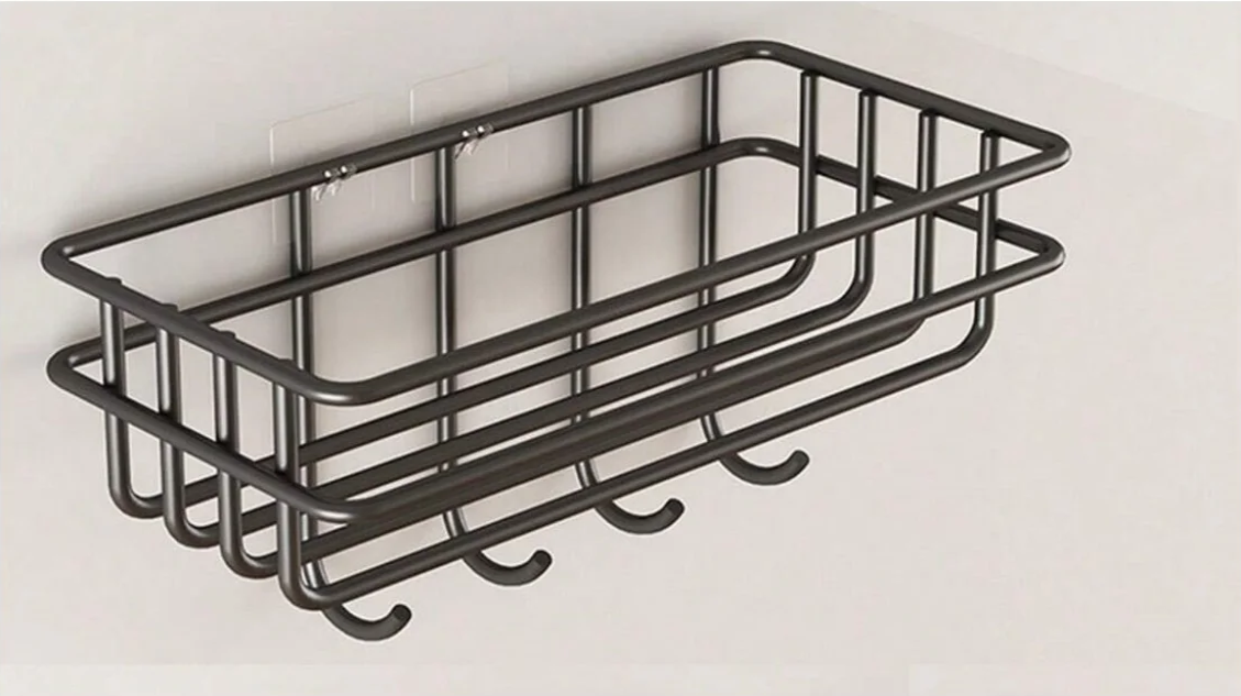 Rust-Resistant Water-Draining Wall-Mounted Corner Shelf