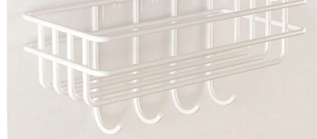 Rust-Resistant Water-Draining Wall-Mounted Corner Shelf