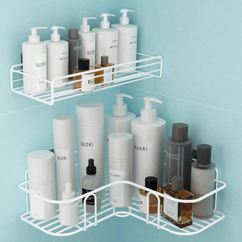 Rust-Resistant Water-Draining Wall-Mounted Corner Shelf