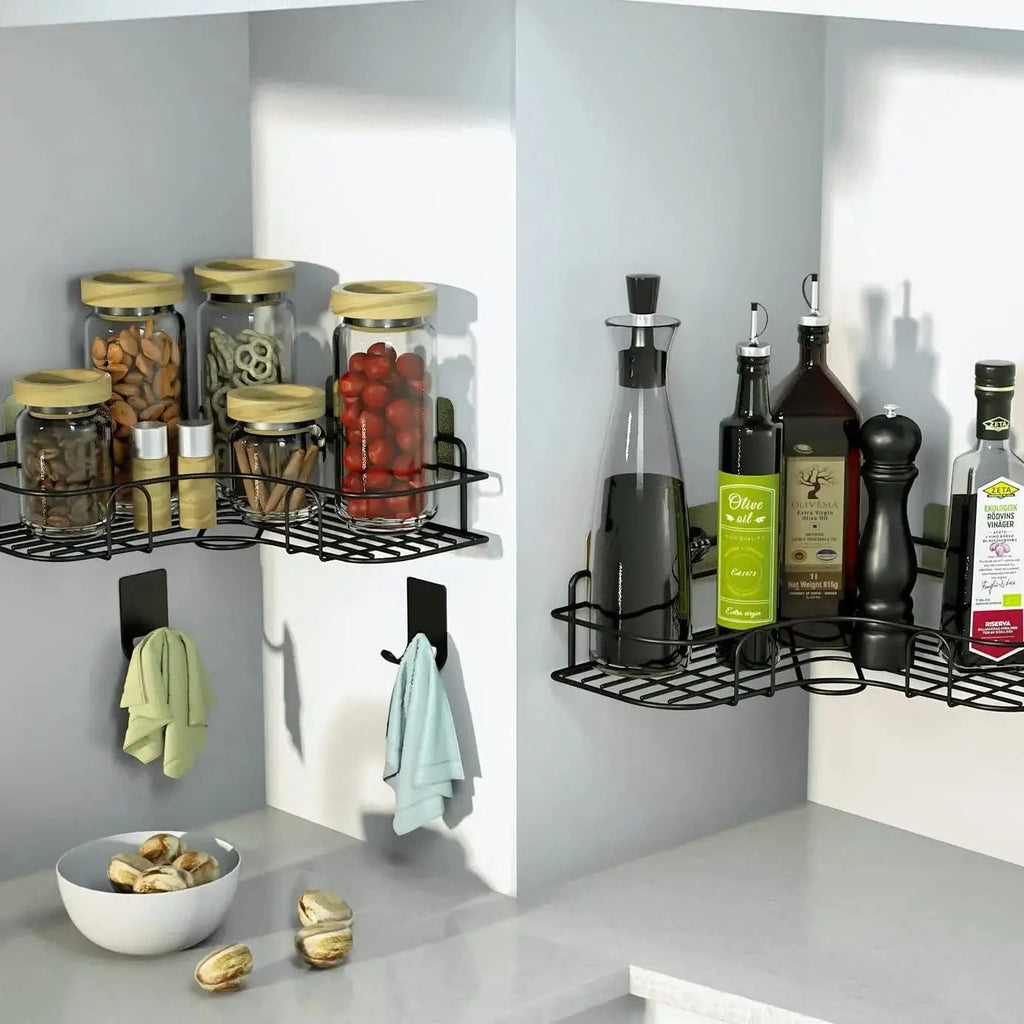 Rust-Resistant Water-Draining Wall-Mounted Corner Shelf