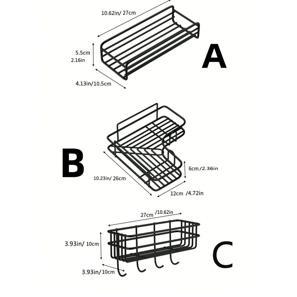 Rust-Resistant Water-Draining Wall-Mounted Corner Shelf