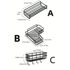 Rust-Resistant Water-Draining Wall-Mounted Corner Shelf