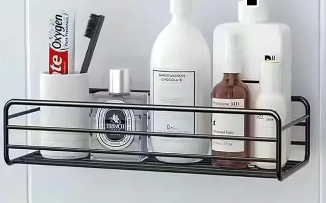 Rust-Resistant Water-Draining Wall-Mounted Corner Shelf