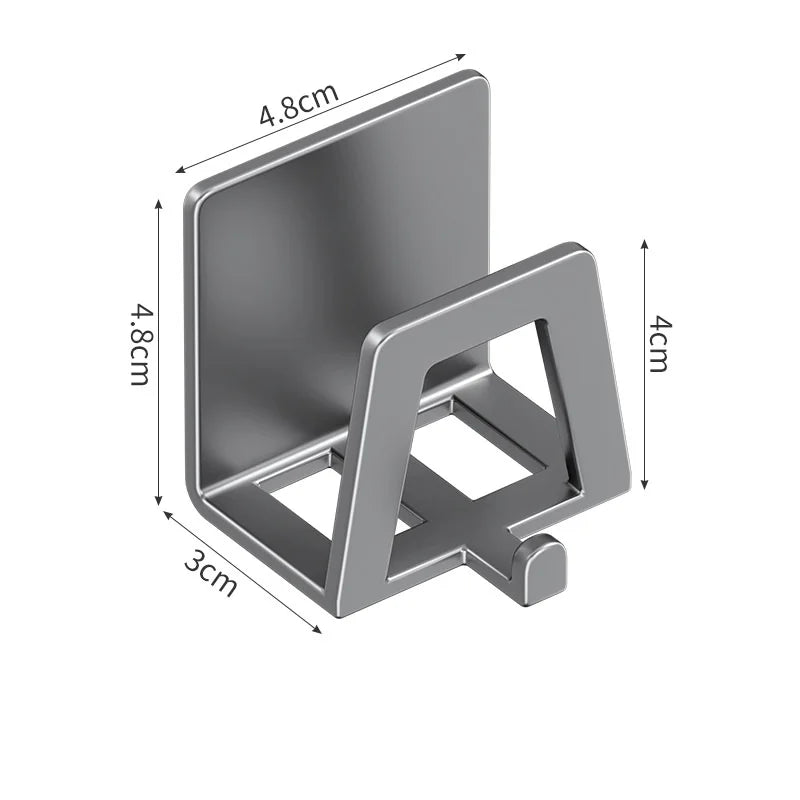 Rustproof 304 Stainless Steel Self-Adhesive Sponge & Towel Holder