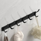 Rustproof Aluminum Nail-Mounted Hook Rack (7 Hooks)