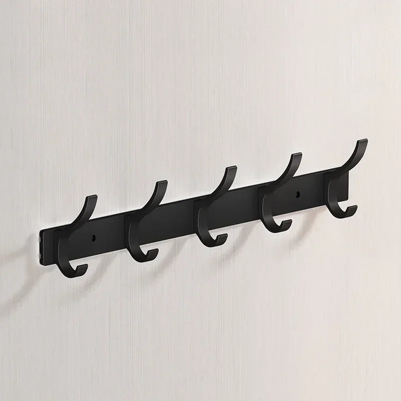 Rustproof Aluminum Nail-Mounted Hook Rack (7 Hooks)